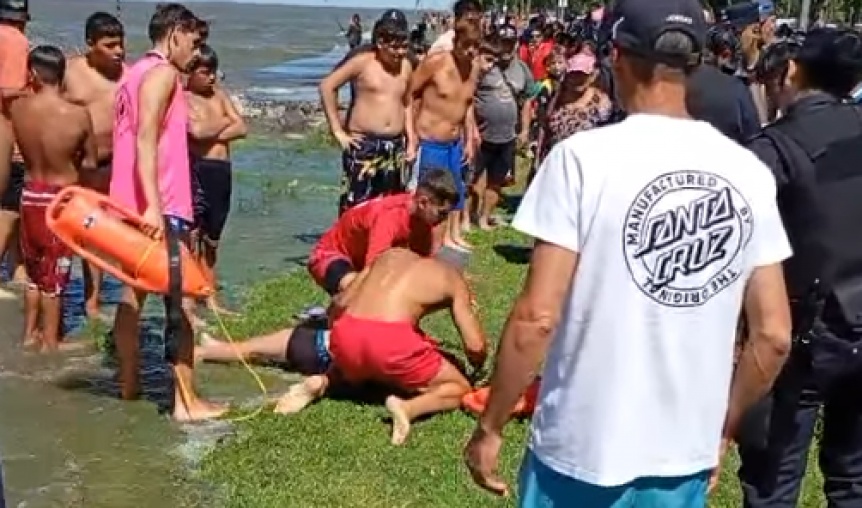 Rescataron a dos niños durante una sudestada en la Costanera de Quilmes