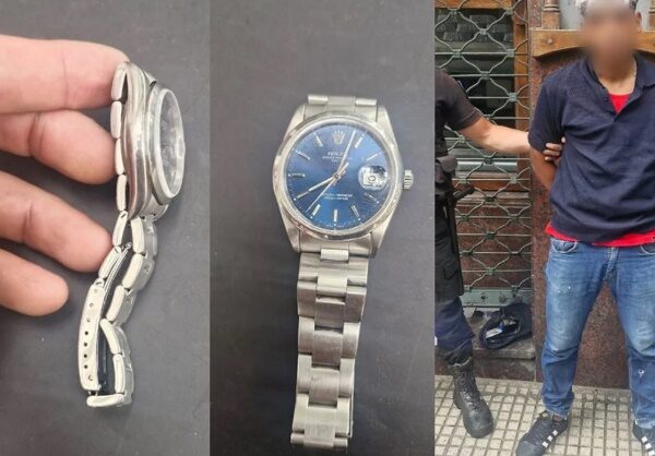 Tenía 17 antecedentes, intentó robarle un reloj a un turista y quedó detenido