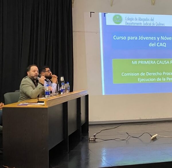 Comenzó curso para jóvenes profesionales en el Colegio de Abogados de Quilmes