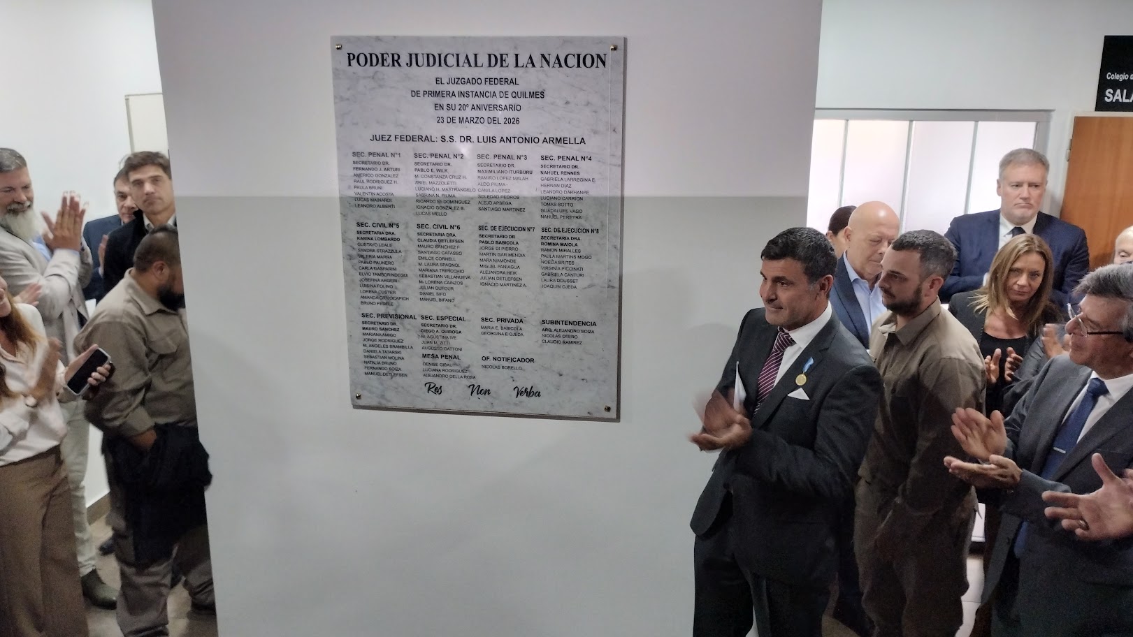El Ministro de Justicia Mahiques encabezó el acto por los 20 años del Juzgado Federal de Quilmes: “es un lugar modelo”