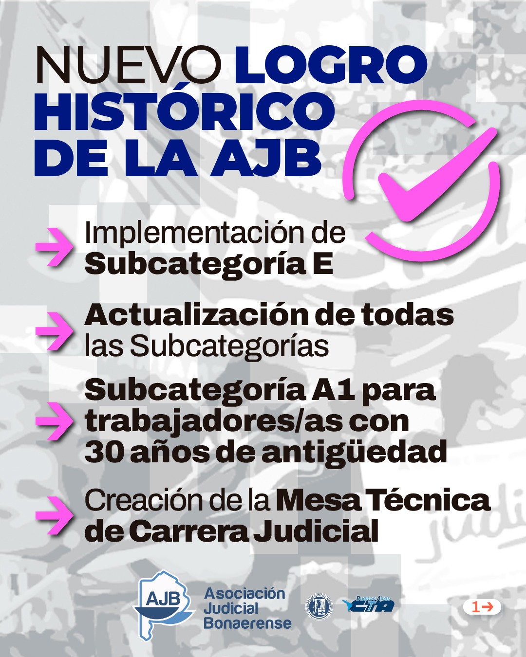 Hito para los judiciales bonaerenses: la AJB logra un nuevo esquema de subcategorías y mejoras en la carrera