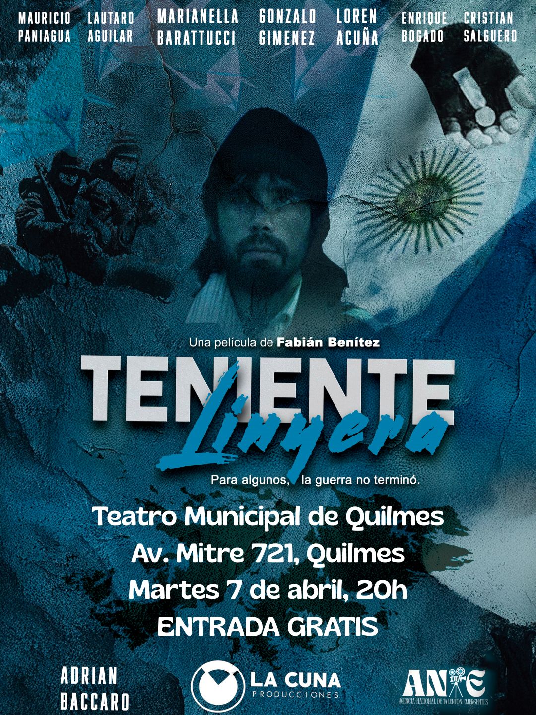 “Teniente Linyera”, la película sobre Malvinas se proyectará mañana en el Teatro Municipal de Quilmes