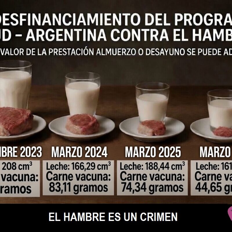 Advierten por el desfinanciamiento del programa PNUD – Argentina contra el hambre