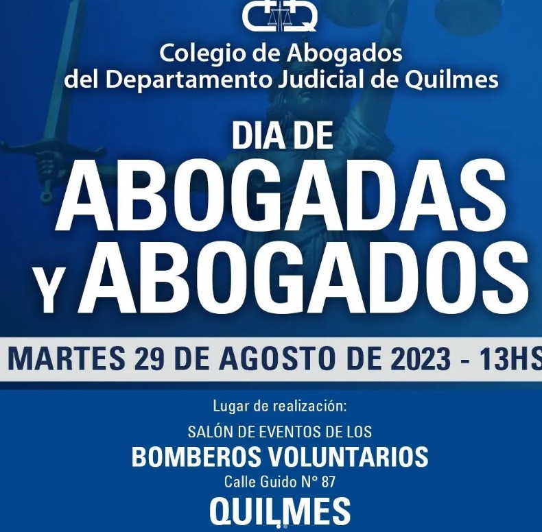 Los abogados celebran su día en la sede de los Bomberos Voluntarios de Quilmes