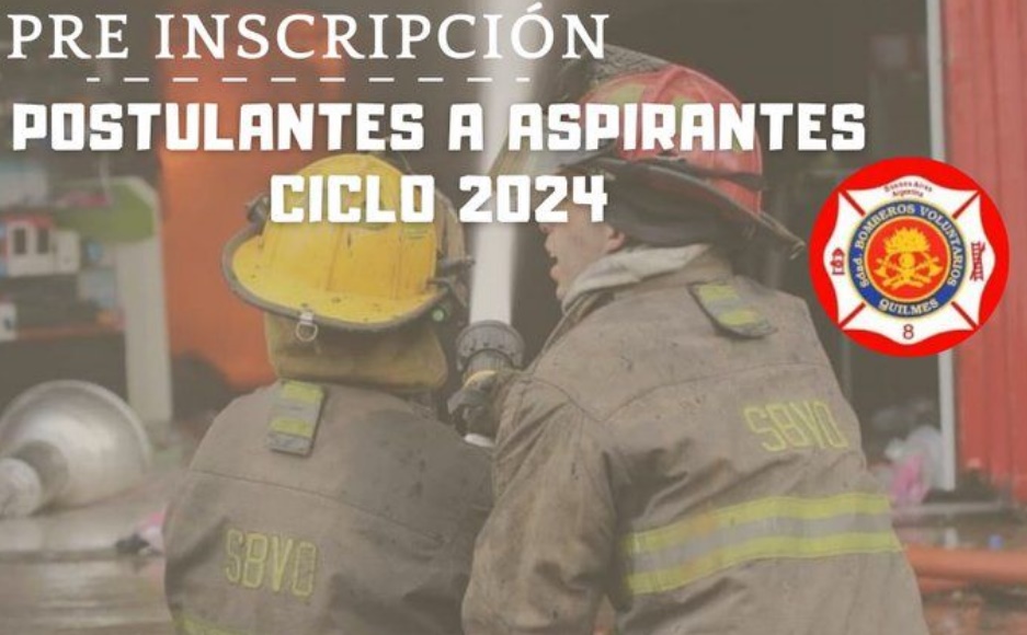 Bomberos Voluntarios de Quilmes abren la pre-inscripción para aspirantes