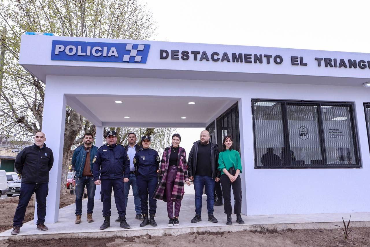 Inauguraron nuevo destacamento policial y la renovación de la rotonda en el Triángulo de Bernal