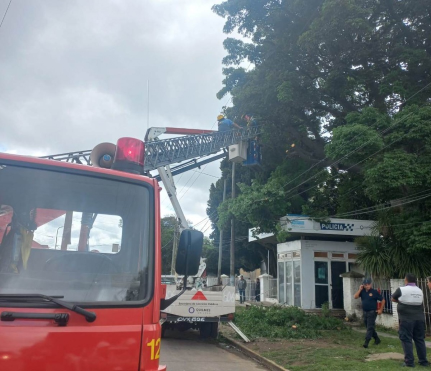 Bernal Oeste: empleado municipal murió electrocutado al tocar un cable con la podadora