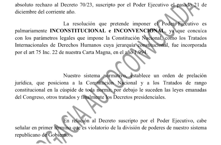 Presentación de abogado quilmeño suma adhesiones en contra del DNU del Poder Ejecutivo Nacional