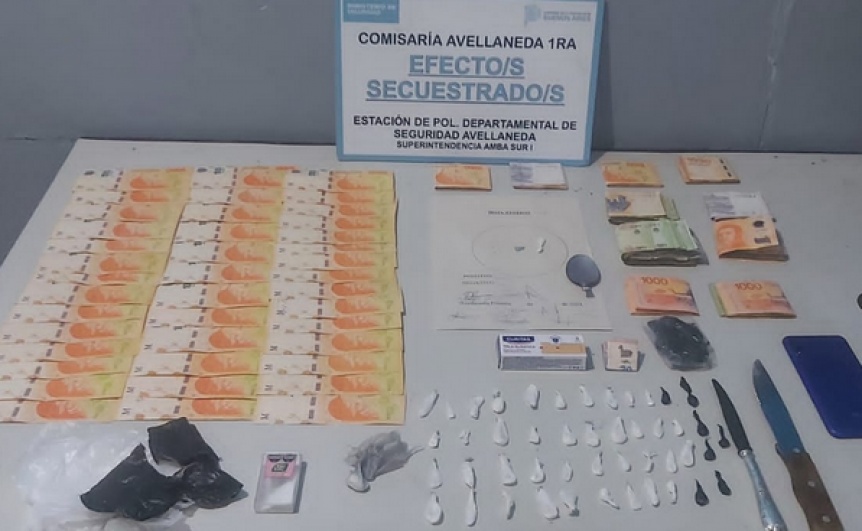 Detuvieron a un hombre acusado de vender cocaína en Avellaneda