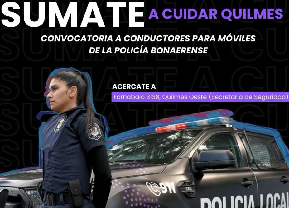 Abierta la inscripción para sumarse a la Policía Local en Quilmes
