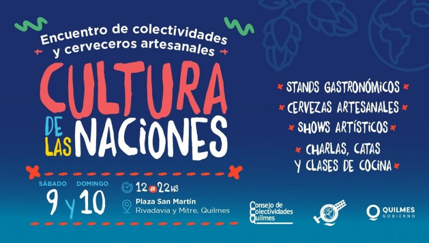 Quilmes invita este fin de semana a los vecinos a disfrutar del Encuentro de Colectividades y Cerveceros Artesanales