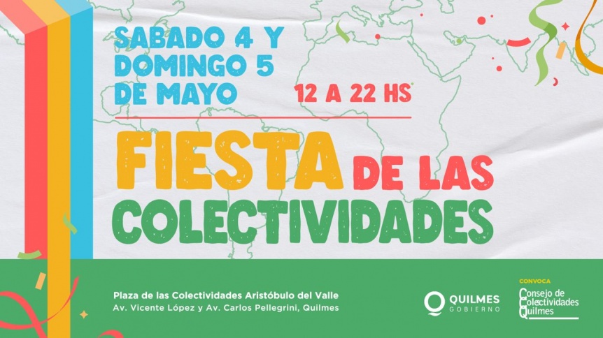 Este fin de semana regresa la gran Fiesta de las Colectividades de Quilmes