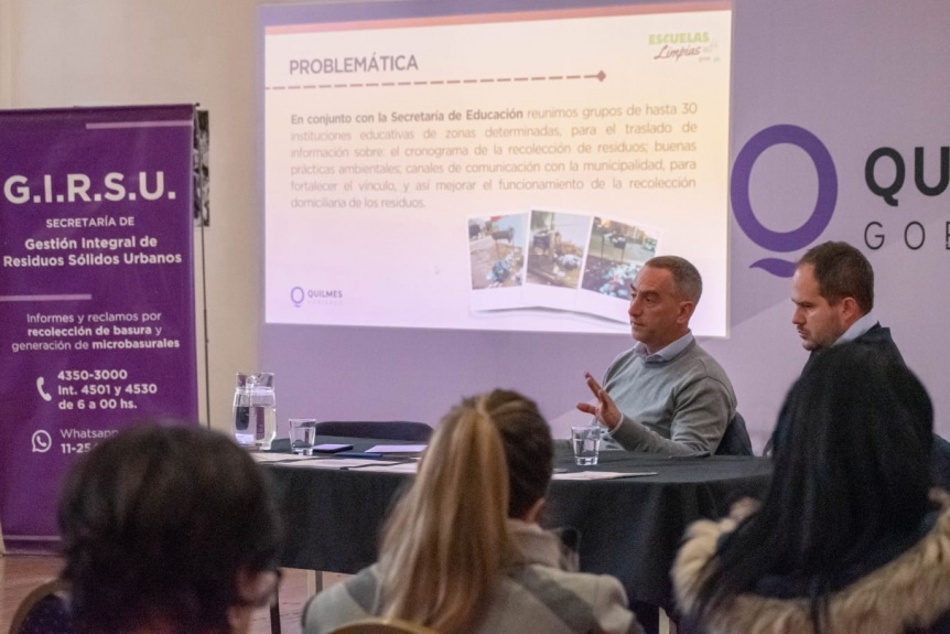 El Municipio de Quilmes presentó el programa “Escuelas Limpias”