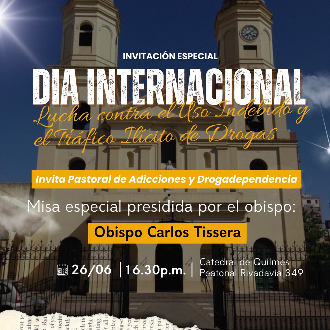 Misa en la Catedral de Quilmes contra el tráfico ilícito de drogas