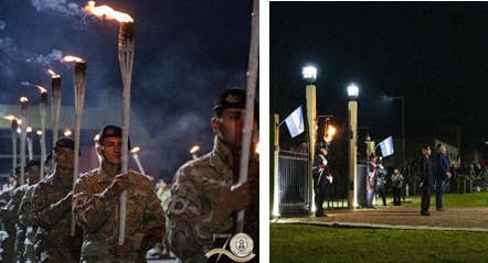 Cadetes del Servicio Penitenciario presenciaron la recreación de la Batalla de Monte Longdon