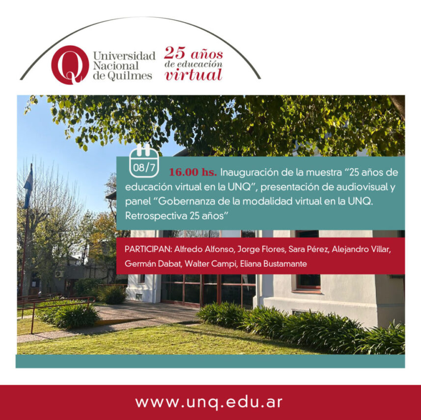 Celebran 25 años de la educación virtual en UNQ con actividades académicas y culturales