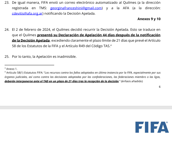 Quilmes recurrió a la Justicia para levantar la inhibición de la FIFA