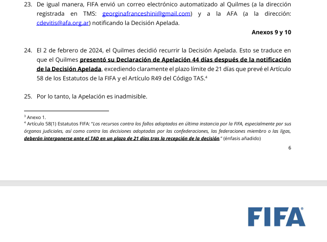 Quilmes recurrió a la Justicia para levantar la inhibición de la FIFA