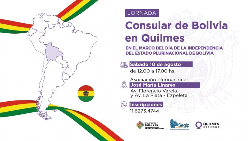 Realizarán el sábado una nueva jornada consular integral de Bolivia en Ezpeleta