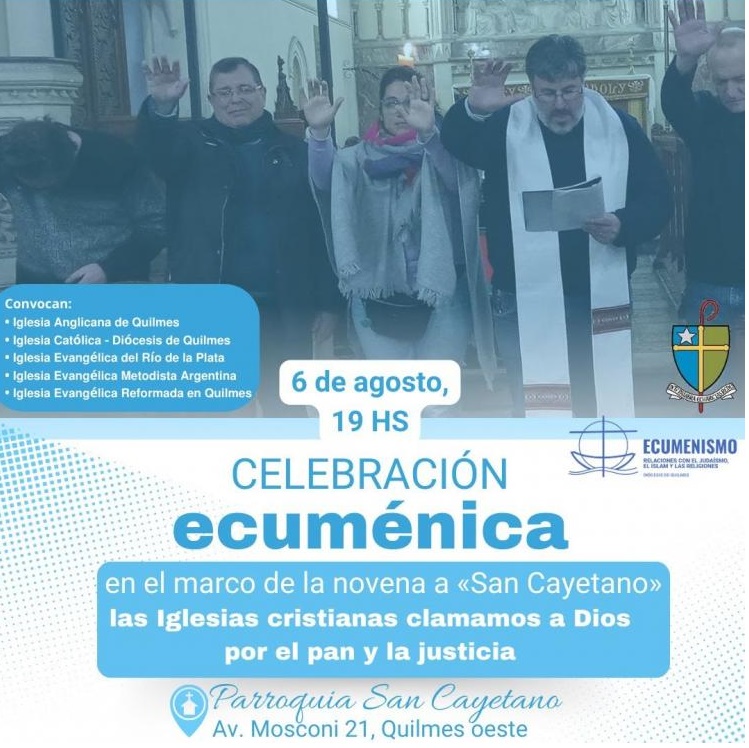 Quilmes: celebración ecuménica en vísperas de San Cayetano