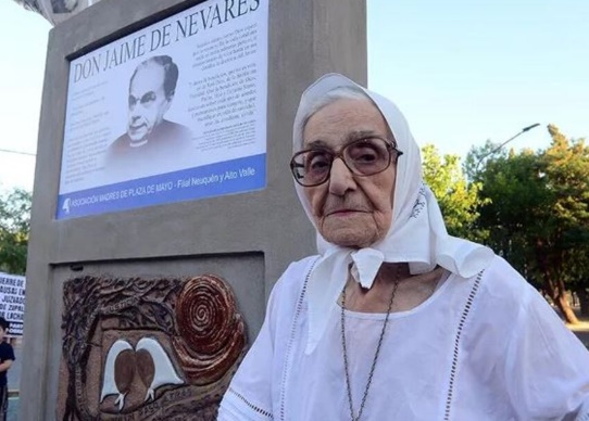 Murió Inés Ragni a los 96 años, madre de Plaza de Mayo de Neuquén