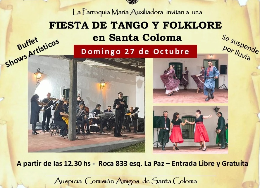 Tango; folklore y tradiciones en el Monumento de Santa Coloma