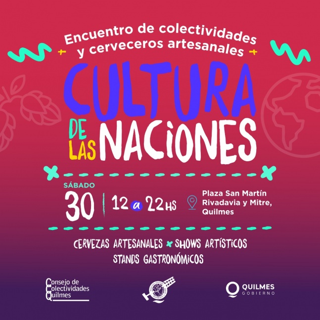 Llega el encuentro de colectividades y cerveceros artesanales “Cultura de las Naciones”