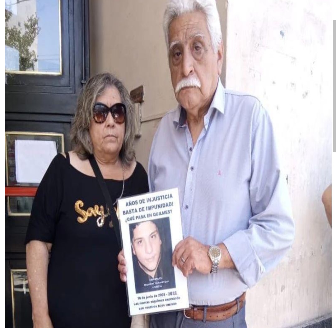 Profundo pesar por la muerte de Juan “Tito” Vera; consagró su vida en búsqueda de justicia por el crimen de su hijo Emmanuel en Quilmes Oeste