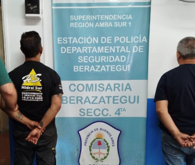 Detienen a dos acusados de extorsión en Quilmes Oeste; exigían dinero a cambio de autopartes robadas