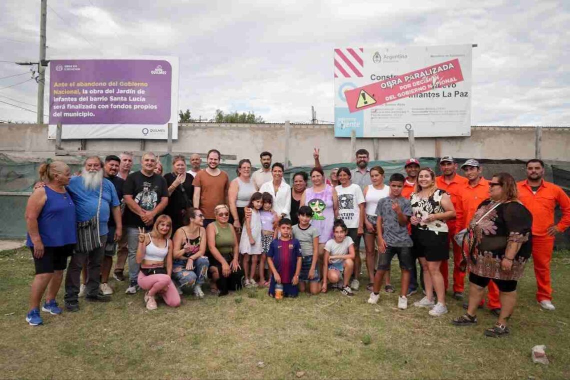 Avanza la construcción del nuevo Jardín de Infantes en el barrio La Paz-Santa Lucía