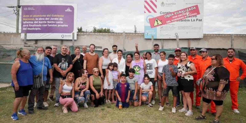 Avanza la construcción del nuevo Jardín de Infantes en el barrio La Paz-Santa Lucía