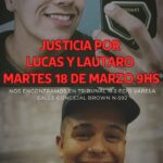 Caso Lucas Escalante y Lautaro Morello: las familias movilizan mañana a la sede del Tribunal Oral N° 2 de Florencio Varela