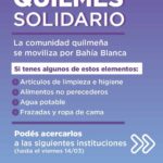 Quilmes Solidario: campaña oficial de ayuda para Bahía Blanca