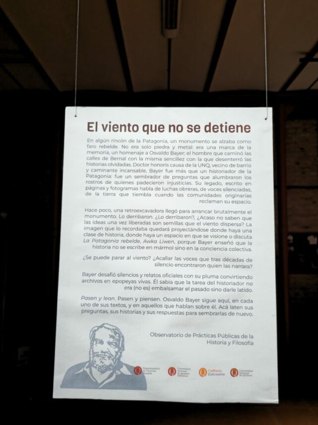 “El viento que no se detiene”: homenaje a Osvaldo Bayer en la UNQ