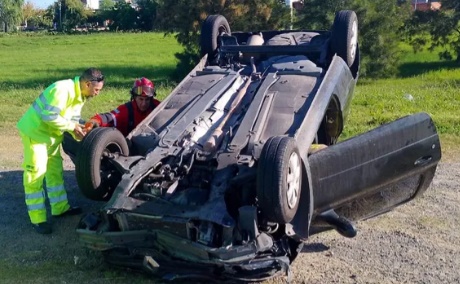 Quilmes: impactante vuelco en la Autopista Buenos Aires La Plata