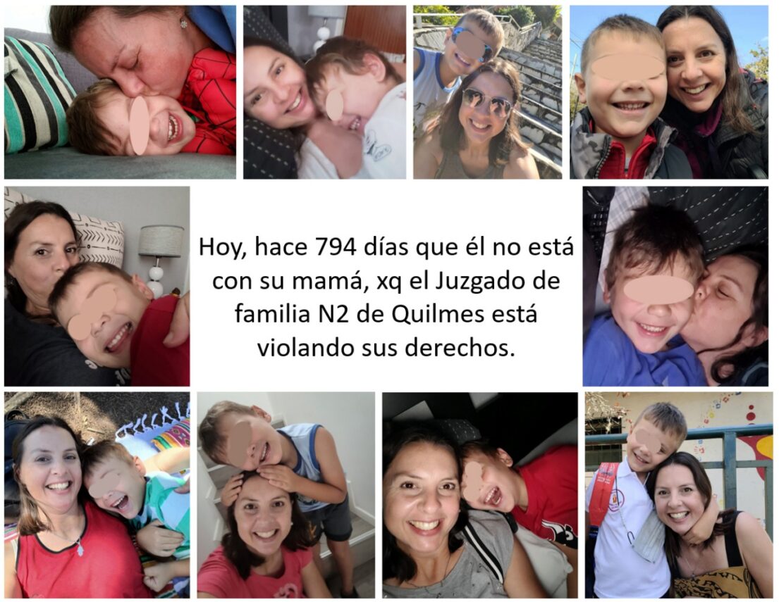 Madre denunció que lleva 794 días sin ver a su hijo y es crítica de la Justicia de Familia de Quilmes