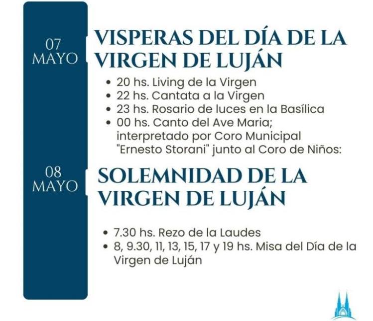 Luján: cambio de manto de la Virgen y preparativos para la solemnidad del 8 de mayo