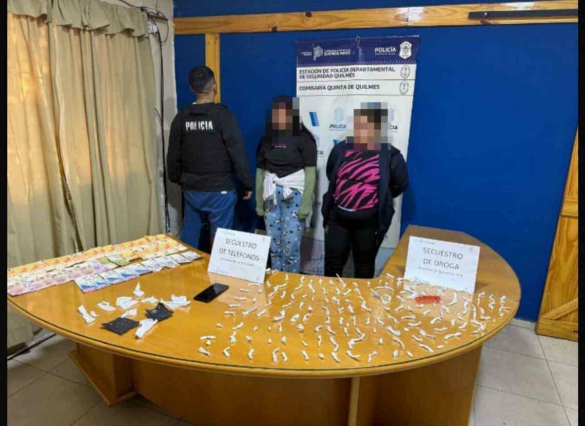 Dos mujeres con 155 dosis de cocaína en Quilmes Oeste