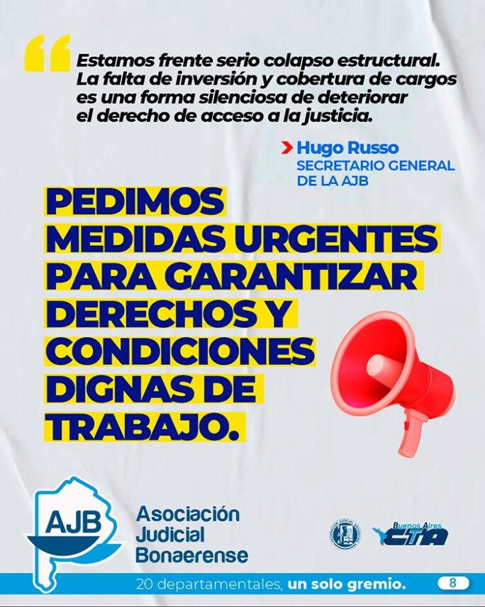 Justicia laboral bonaerense: cada vez más causas, con menos empleados