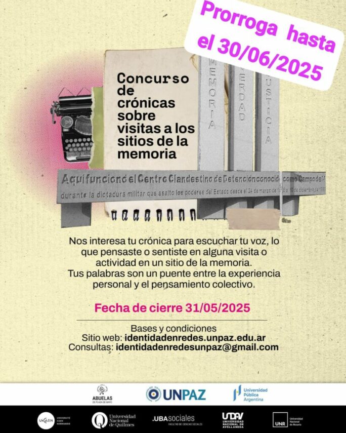 Concurso de crónicas sobre visitas a los Sitios de la Memoria