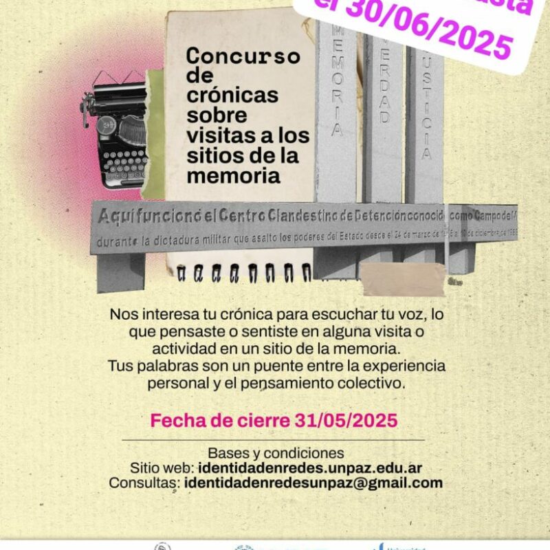Concurso de crónicas sobre visitas a los Sitios de la Memoria
