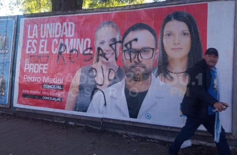 Detienen al presunto autor de las pintadas contra Rosatti tras la condena a CFK