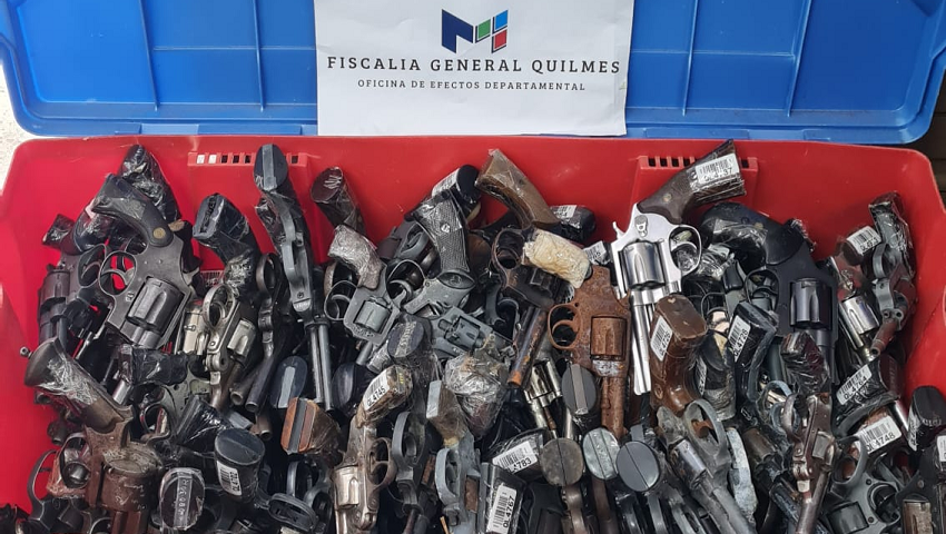 Avanza el proceso de destrucción de armas en el Departamento Judicial Quilmes: segunda etapa supera las 500 unidades