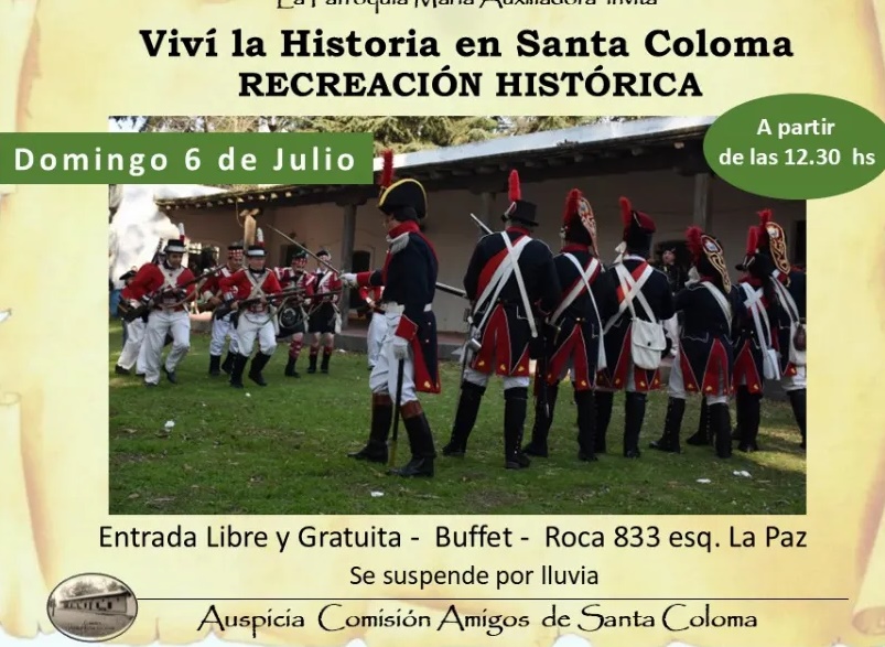 Recrearán las invasiones británicas en la casona Santa Coloma