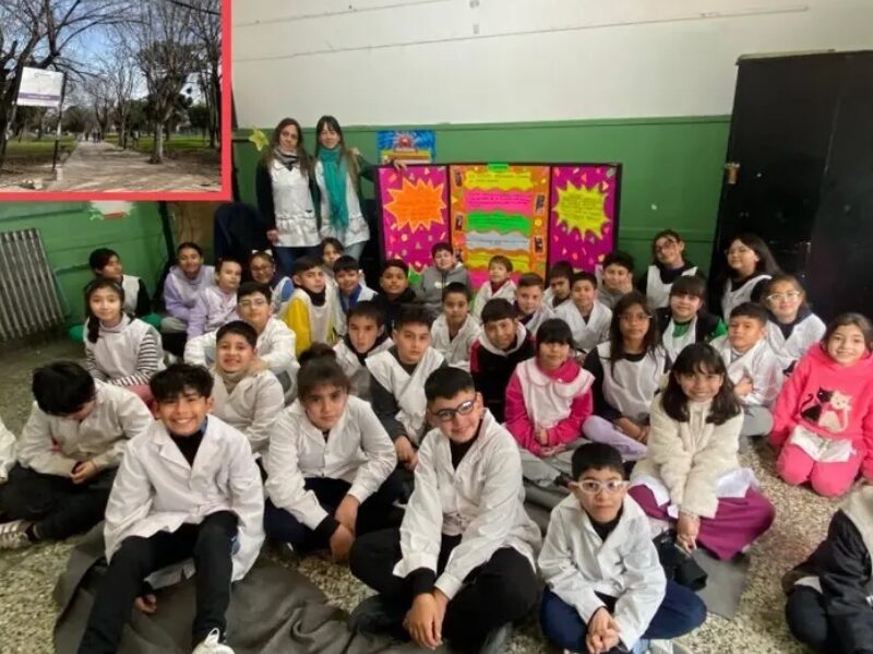 Estudiantes de 4° grado de la EP 21 de Bernal proponen transformar la Plaza Belén en un espacio inclusivo para ciegos