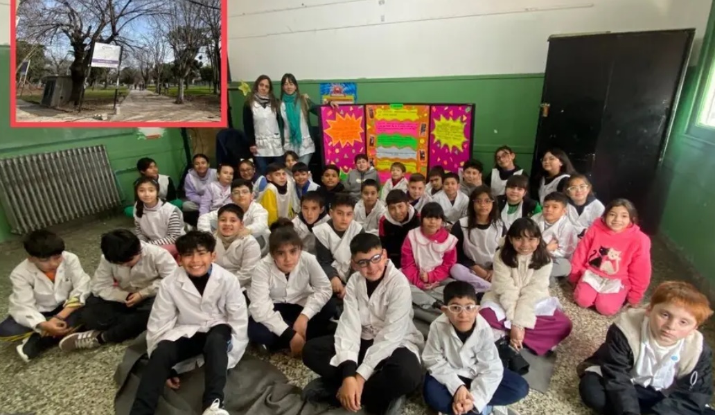 Estudiantes de 4° grado de la EP 21 de Bernal proponen transformar la Plaza Belén en un espacio inclusivo para ciegos