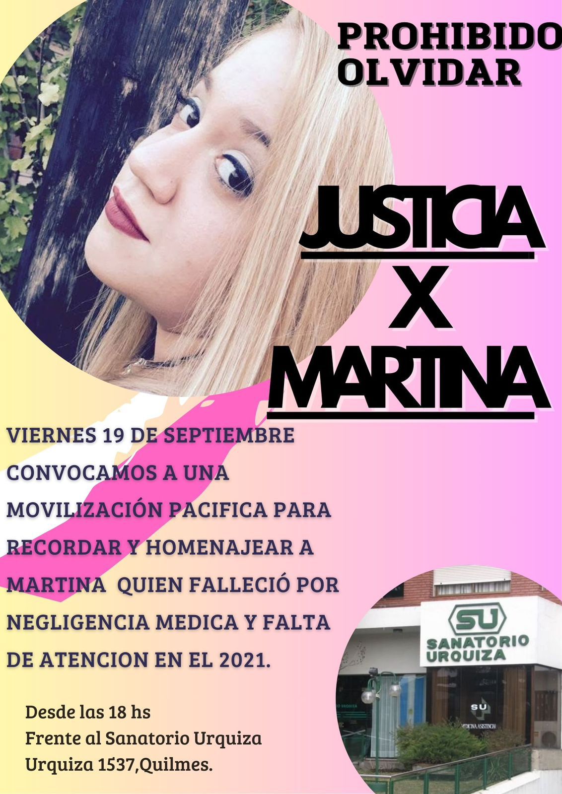 Marcharán en Quilmes Oeste para pedir Justicia por Martina a cuatro años de su muerte