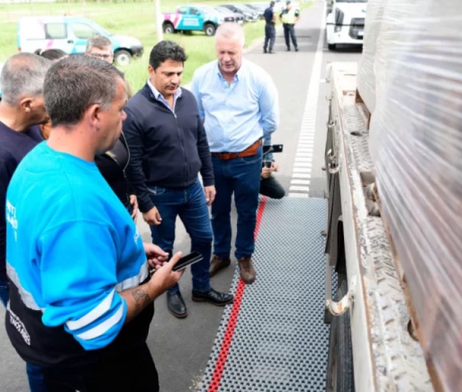 Seguridad vial: Transporte bonaerense retira toneladas de sobrepeso en rutas provinciales