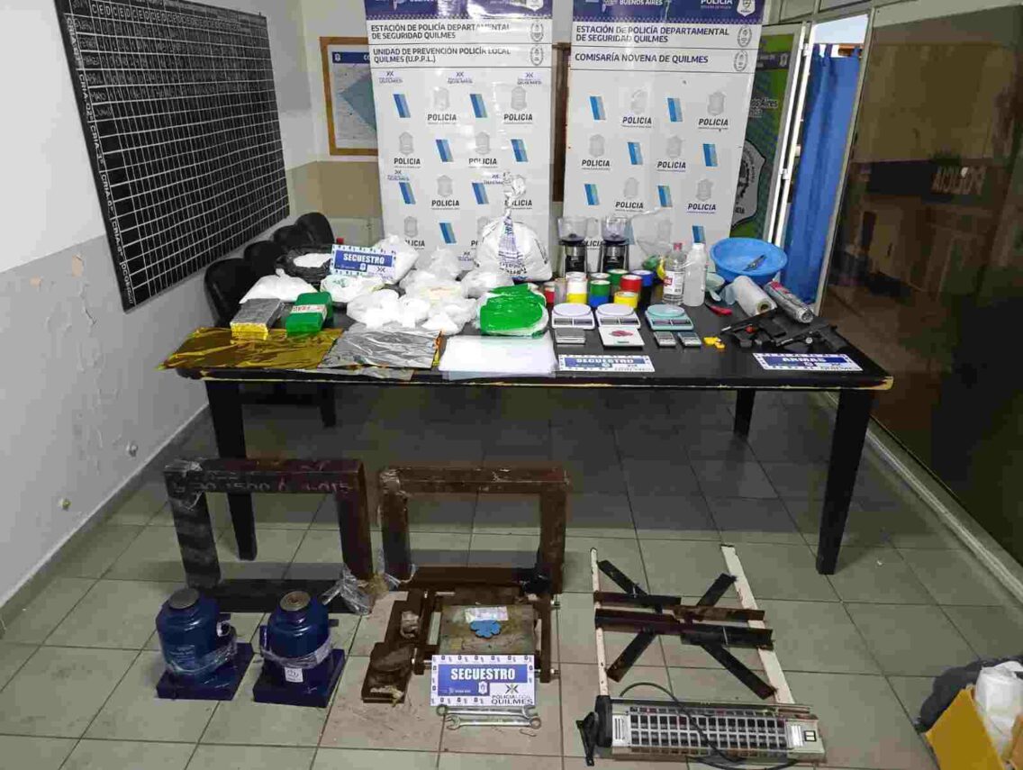 Policía de Quilmes secuestró más de 7 kilos de cocaína