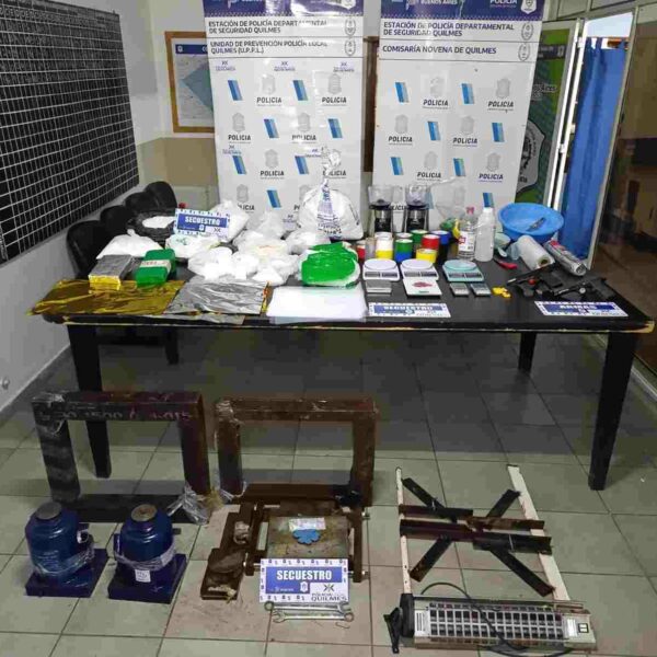 Policía de Quilmes secuestró más de 7 kilos de cocaína